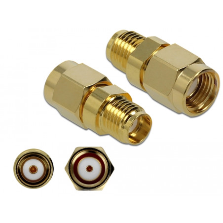 Delock Adapter RP-SMA Stecker zu SMA Buchse 10 GHz