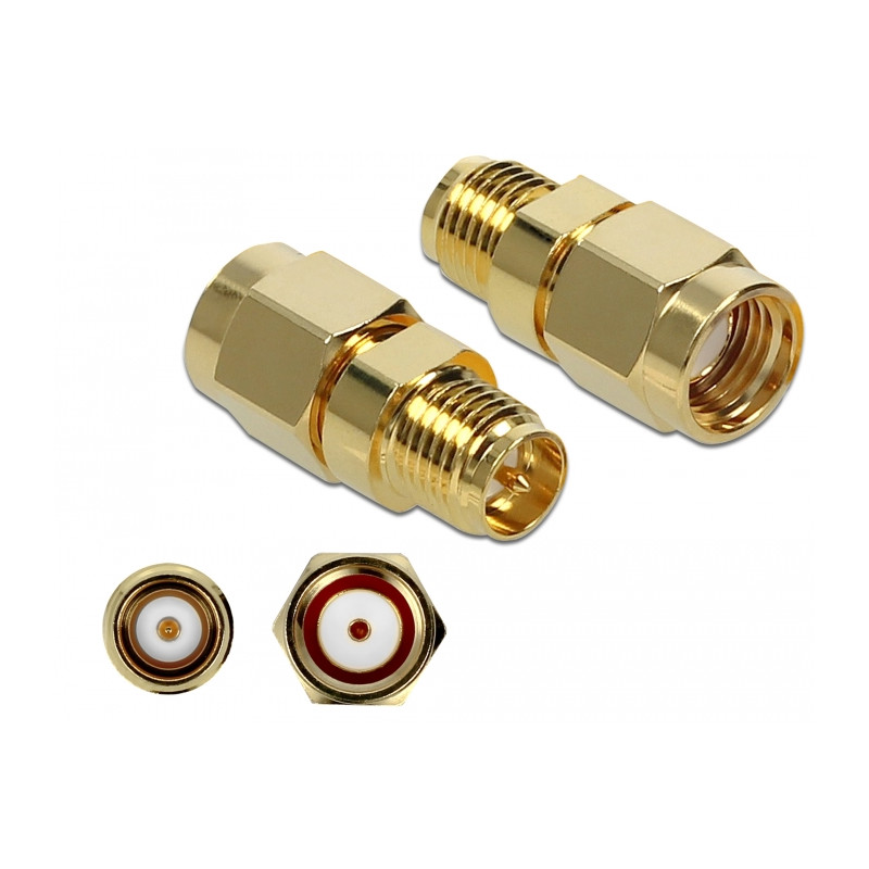Delock Adapter RP-SMA Stecker zu RP-SMA Buchse 10 GHz