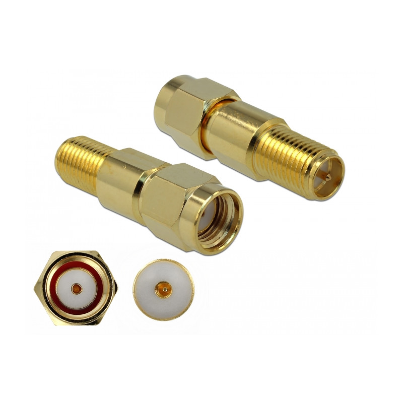Delock Adapter RP-SMA Stecker zu RP-SMA Buchse 3 GHz