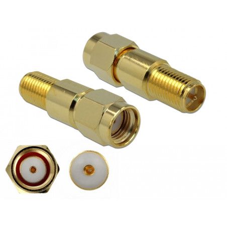 Delock Adapter RP-SMA Stecker zu RP-SMA Buchse 3 GHz