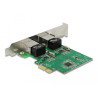 Delock PCI Express x1 Netzwerkkarte Gigabit LAN 2 x RJ45 RTL8111
