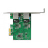 Delock PCI Express x1 Netzwerkkarte Gigabit LAN 2 x RJ45 RTL8111