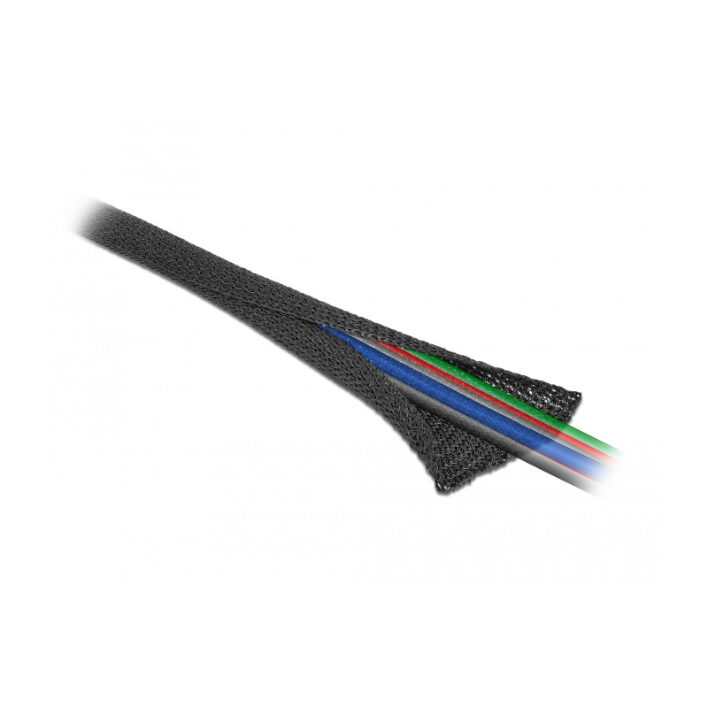 Delock Gewebeschlauch selbstschließend hitzebeständig 2 m x 8 mm schwarz