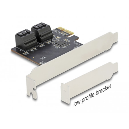 Delock 4 Port SATA PCI Express x1 Karte - Low Profile Formfaktor