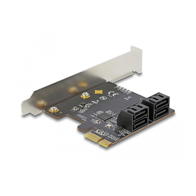 Delock 4 Port SATA PCI Express x1 Karte - Low Profile Formfaktor