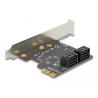 Delock 4 Port SATA PCI Express x1 Karte - Low Profile Formfaktor