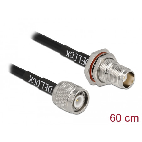 Delock Antennenkabel TNC Stecker zu TNC Buchse RG-58 60 cm