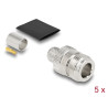 Delock N Buchse zum Crimpen LMR 400 mit passendem Schrumpfschlauch 5x