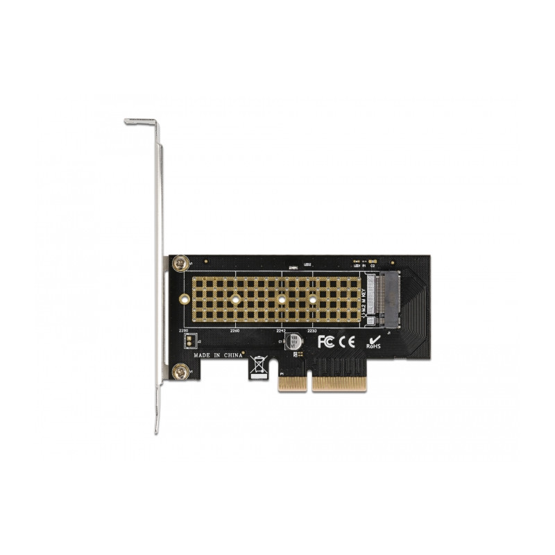 Delock PCI Express x4 Karte zu 1 x intern NVMe M.2 Key M 80 mm - Low Profile Formfaktor