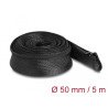 Delock Geflechtschlauch mit Reißverschluss hitzebeständig 5 m x 50 mm schwarz