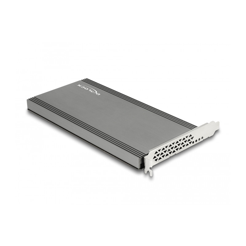 Delock PCI Express x16 Karte zu 4 x intern NVMe M.2 Key M mit Kühlkörper und Lüfter - Bifurcation