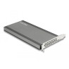 Delock PCI Express x16 Karte zu 4 x intern NVMe M.2 Key M mit Kühlkörper und Lüfter - Bifurcation