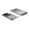 Delock PCI Express x16 Karte zu 4 x intern NVMe M.2 Key M mit Kühlkörper und Lüfter - Bifurcation