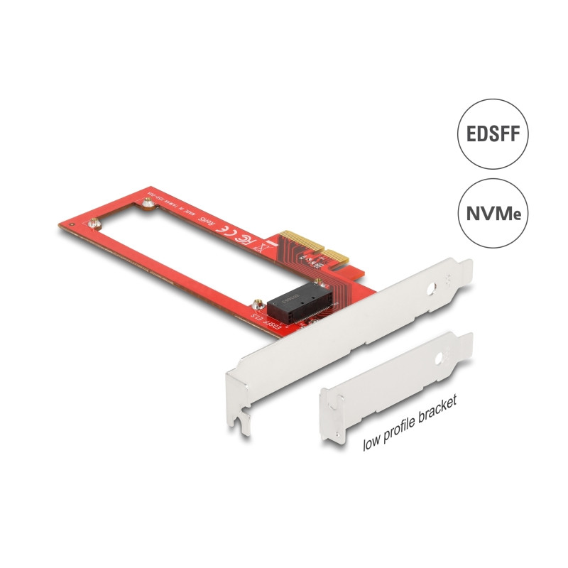 Delock PCI Express x4 Karte zu 1 x EDSFF E1.S Slot - Low Profile Formfaktor