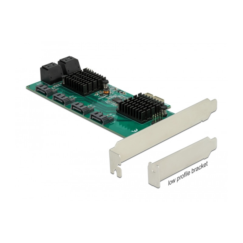 Delock 8 Port SATA PCI Express x1 Karte - Low Profile Formfaktor
