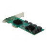 Delock 8 Port SATA PCI Express x1 Karte - Low Profile Formfaktor