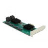 Delock 8 Port SATA PCI Express x1 Karte - Low Profile Formfaktor