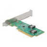 Delock PCI Express 4.0 x8 Karte zu 2 x intern SFF-8654 4i NVMe - Bifurcation - Low Profile Formfaktor