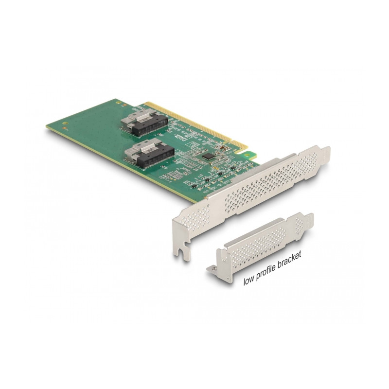 Delock PCI Express 4.0 x16 Karte zu 4 x SFF-8639 NVMe - Bifurcation - Low Profile Formfaktor