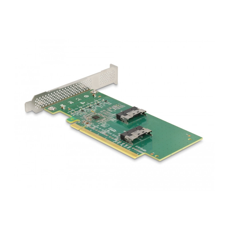 Delock PCI Express 4.0 x16 Karte zu 4 x SFF-8639 NVMe - Bifurcation - Low Profile Formfaktor