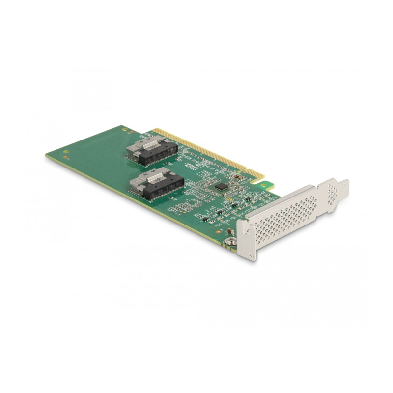 Delock PCI Express 4.0 x16 Karte zu 4 x SFF-8639 NVMe - Bifurcation - Low Profile Formfaktor