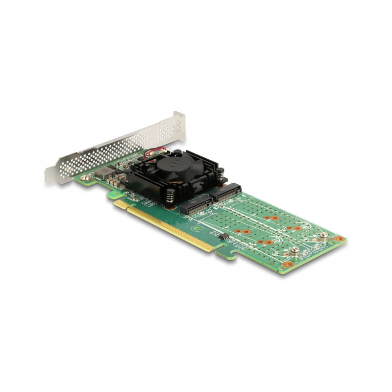 Delock PCI Express x16 Karte zu 4 x intern NVMe M.2 Key M - Low Profile Formfaktor
