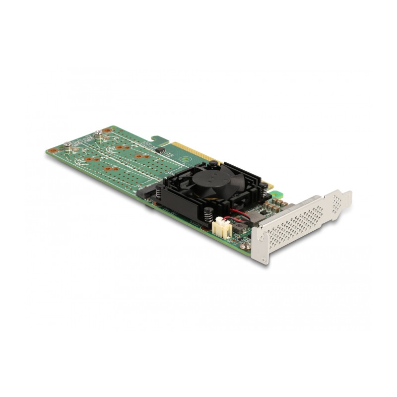 Delock PCI Express x16 Karte zu 4 x intern NVMe M.2 Key M - Low Profile Formfaktor