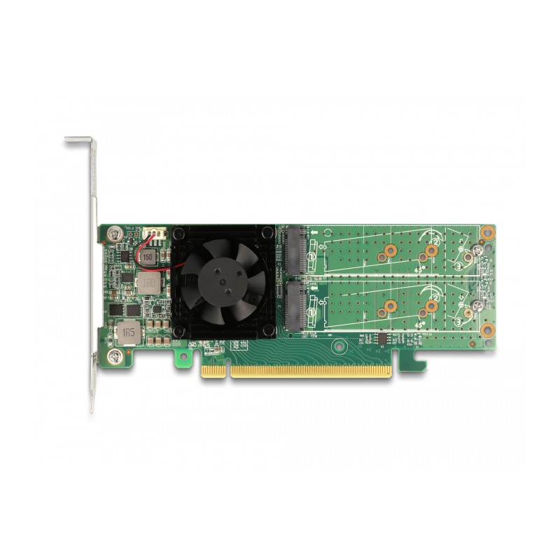 Delock PCI Express x16 Karte zu 4 x intern NVMe M.2 Key M - Low Profile Formfaktor