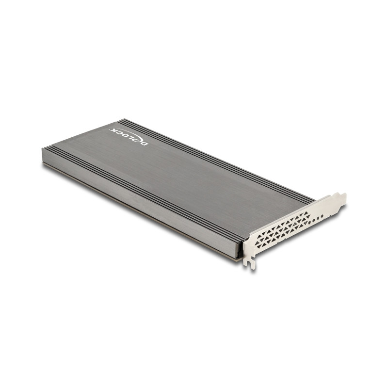 Delock PCI Express 4.0 x16 Karte zu 4 x intern NVMe M.2 Key M mit Kühlkörper und Lüfter - Bifurcation