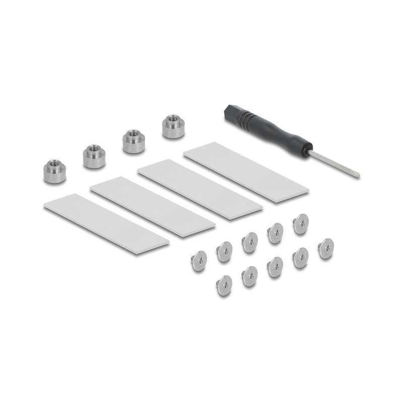 Delock PCI Express 4.0 x16 Karte zu 4 x intern NVMe M.2 Key M mit Kühlkörper und Lüfter - Bifurcation