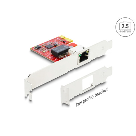 Delock PCI Express x1 Netzwerkkarte 2,5 Gigabit LAN 1 x RJ45 i225