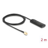 Delock GSM UMTS LTE WLAN 2,4 GHz Antenne SMA Stecker 2 dBi omnidirektional starr schwarz Klebemontage