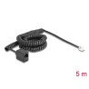 Delock Telefonkabel / Spiralkabel RJ11 Stecker zu RJ45 Buchse schwarz 5 m