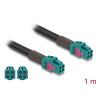 Delock Kabel Mini FAKRA Z Buchse quad zu Mini FAKRA Z Buchse quad A-Typ Premium
