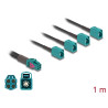 Delock Kabel Mini FAKRA Z Buchse quad zu 4 x FAKRA Z Buchse A-Typ