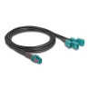 Delock Kabel Mini FAKRA Z Buchse quad zu 4 x FAKRA Z Buchse A-Typ