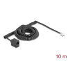 Delock Telefonkabel / Spiralkabel RJ11 Stecker zu RJ45 Buchse schwarz 10 m