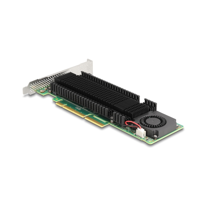Delock PCI Express x8 Karte zu 2 x intern NVMe M.2 Key M mit RAID - Low Profile Formfaktor