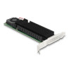 Delock PCI Express x8 Karte zu 2 x intern NVMe M.2 Key M mit RAID - Low Profile Formfaktor