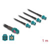 Delock Kabel Mini FAKRA Z Buchse quad zu 4 x FAKRA Z Stecker A-Typ