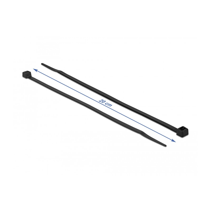 Delock Kabelbinder kälteresistent L 200 x B 4,8 mm schwarz 100 Stück
