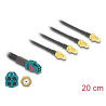Delock Kabel Mini FAKRA Z Buchse quad zu 4 x SMA Buchse A-Typ Premium