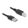 Delock Spiralkabel EASY-USB 2.0 Typ-A Stecker zu USB Typ-B Stecker 0,5 m bis 0,8 m schwarz