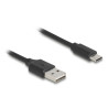 Delock Spiralkabel EASY-USB 2.0 Typ-A Stecker zu USB Type-C™ Stecker 0,5 m bis 0,8 m schwarz