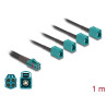 Delock Kabel Mini FAKRA Z Buchse quad zu 4 x FAKRA Z Buchse B-Typ