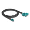 Delock Kabel Mini FAKRA Z Buchse quad zu 4 x FAKRA Z Buchse B-Typ