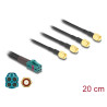 Delock Kabel Mini FAKRA Z Buchse quad zu 4 x SMA Stecker B-Typ Premium
