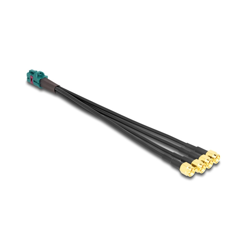 Delock Kabel Mini FAKRA Z Buchse quad zu 4 x SMA Stecker B-Typ Premium