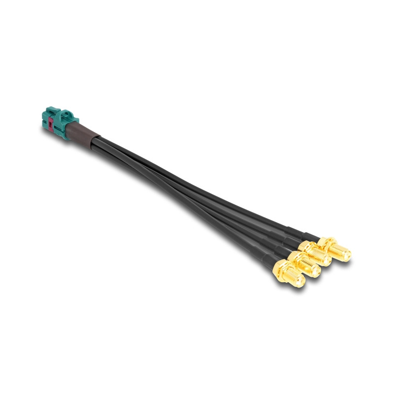 Delock Kabel Mini FAKRA Z Buchse quad zu 4 x SMA Buchse B-Typ
