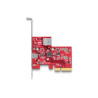 Delock PCI Express x4 Karte zu 1 x extern USB 10 Gbps USB Type-C™ Buchse + 1 x intern USB 10 Gbps Typ-A Buchse - Low Profile For